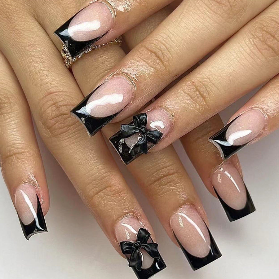 Elegant Bow-Embellished Nail Art Set Kalsten