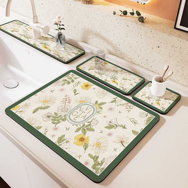 Decorative Kitchen Drying Mat Set