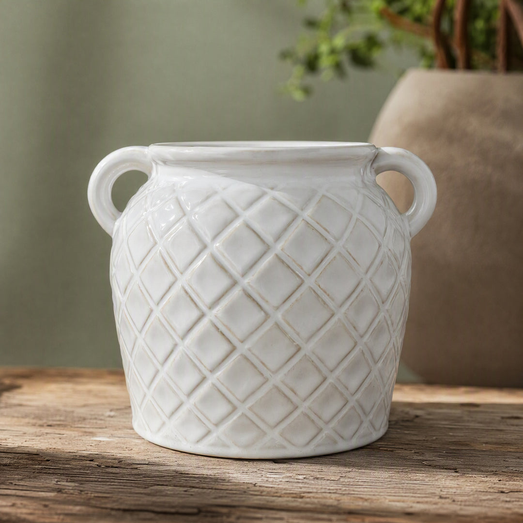Elegant ceramic container with patterns Kalsten