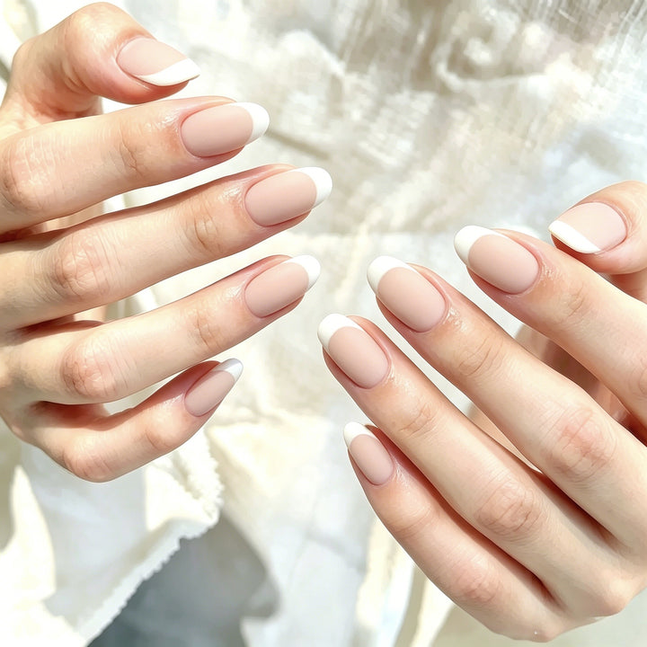 Premium French Tip Press-On Nail Set