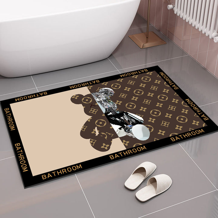 Relaxation-Themed Bathroom Mat for Home