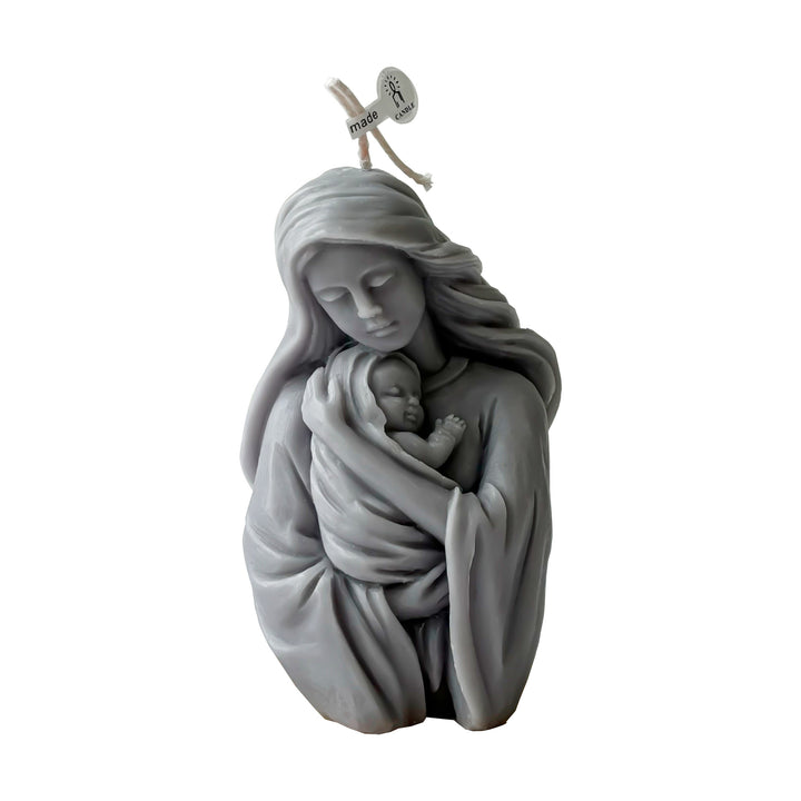 Sculpted Virgin Mary Candle Holder