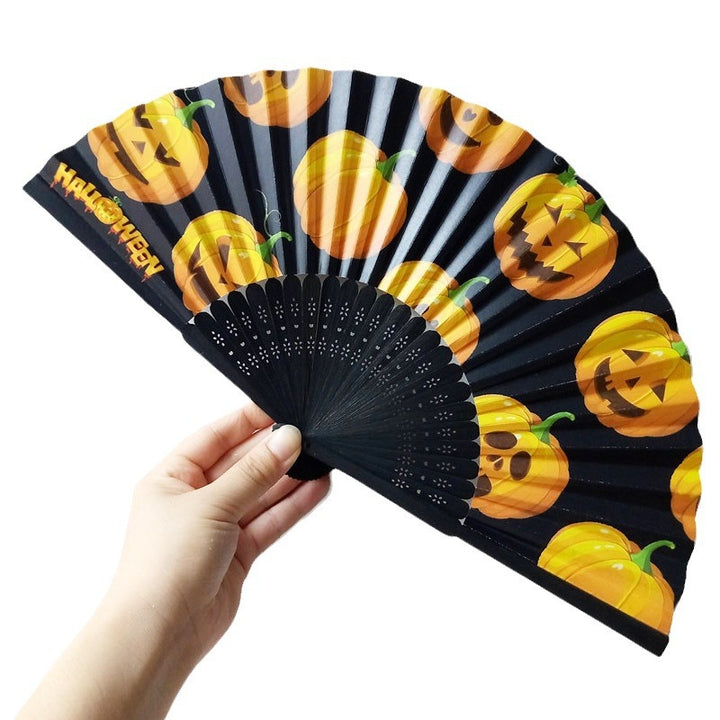 Women decorative fan with Halloween motifs Kalsten