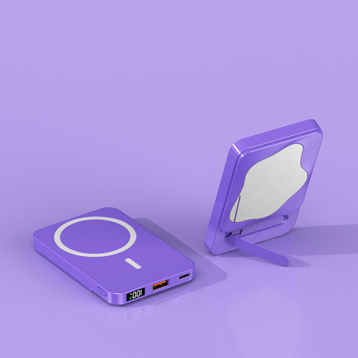 Powerbank with Integrated Cosmetic Mirror and Multifunctional Charging Port Kalsten