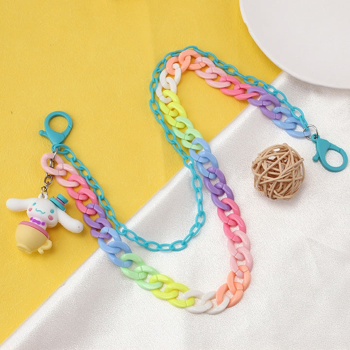 Keychain made of colorful plastic chains with Kalsten pendant