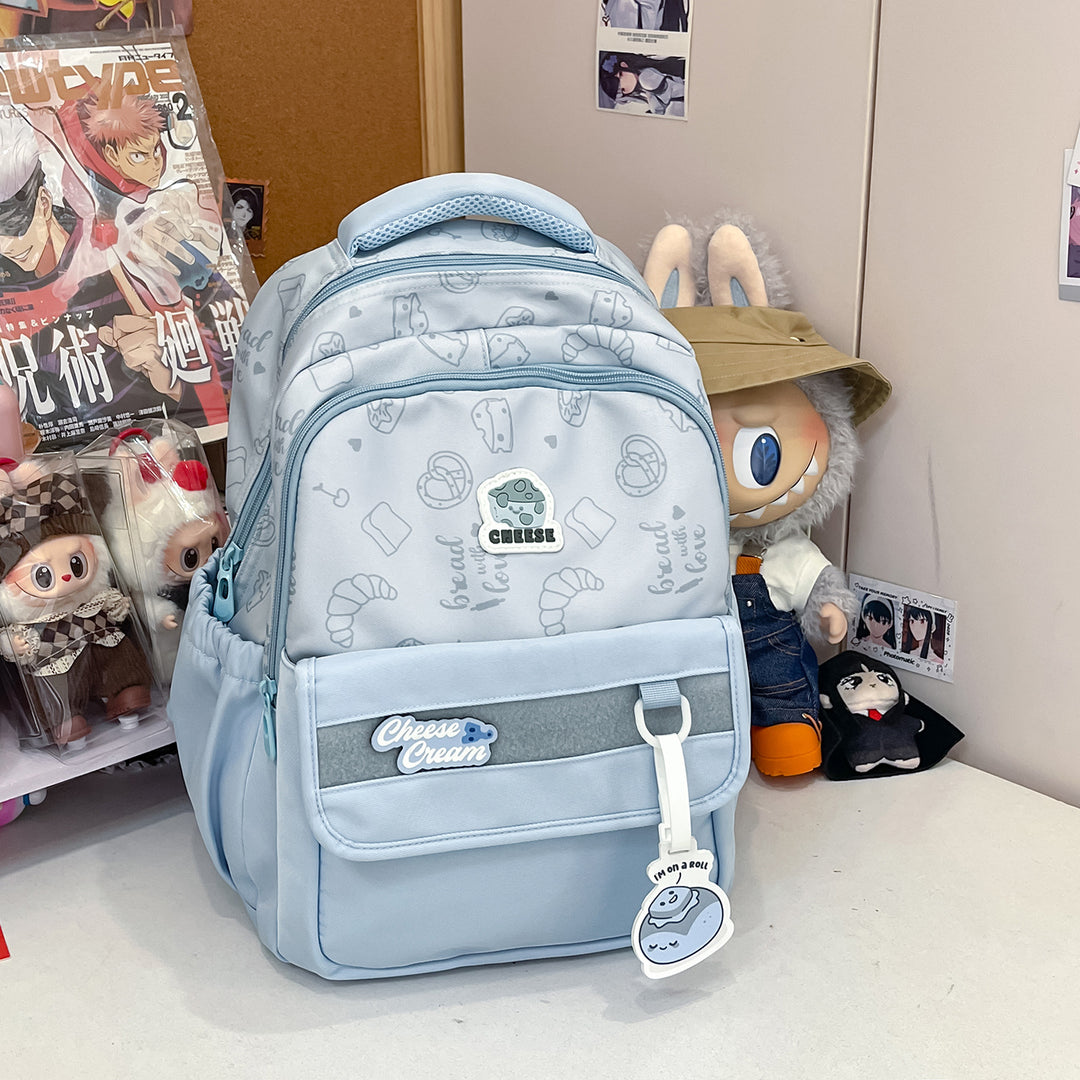 Playful Graphic-Embellished School Backpack