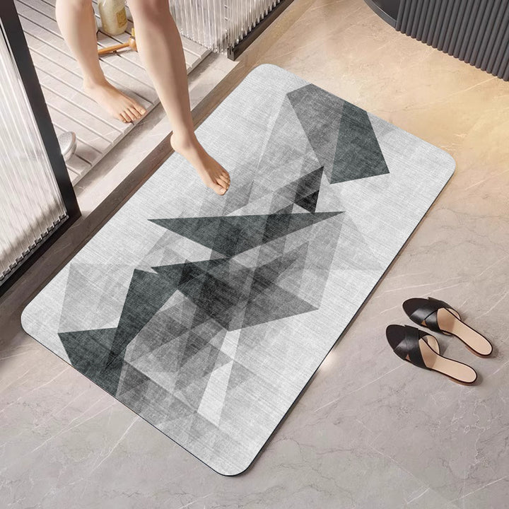 Abstract Geometric Design Bath Mat Kalsten