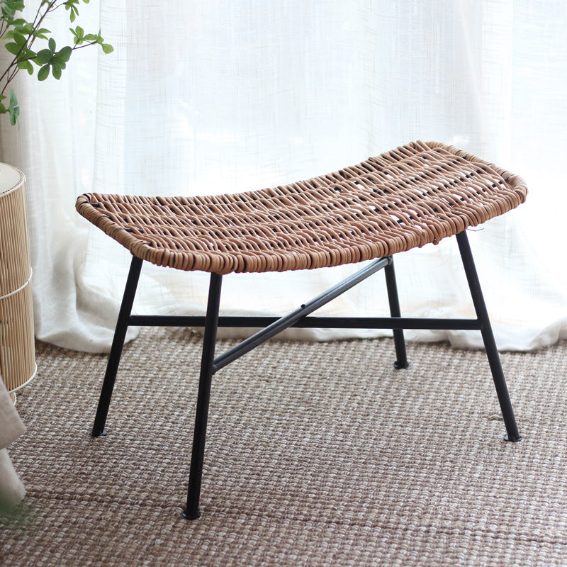 Modern Stool made of woven rattan Kalsten