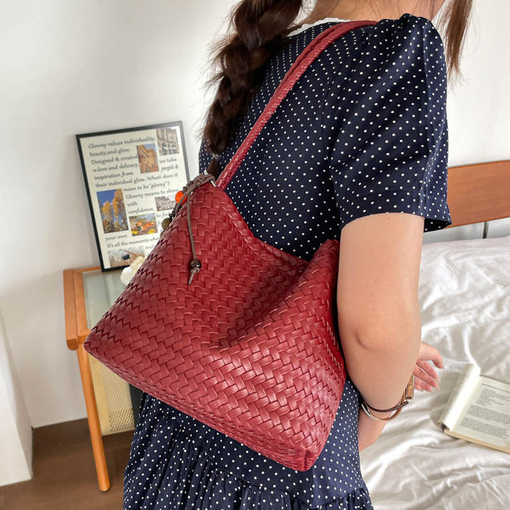 Handcrafted ven Leather Tote Kalsten
