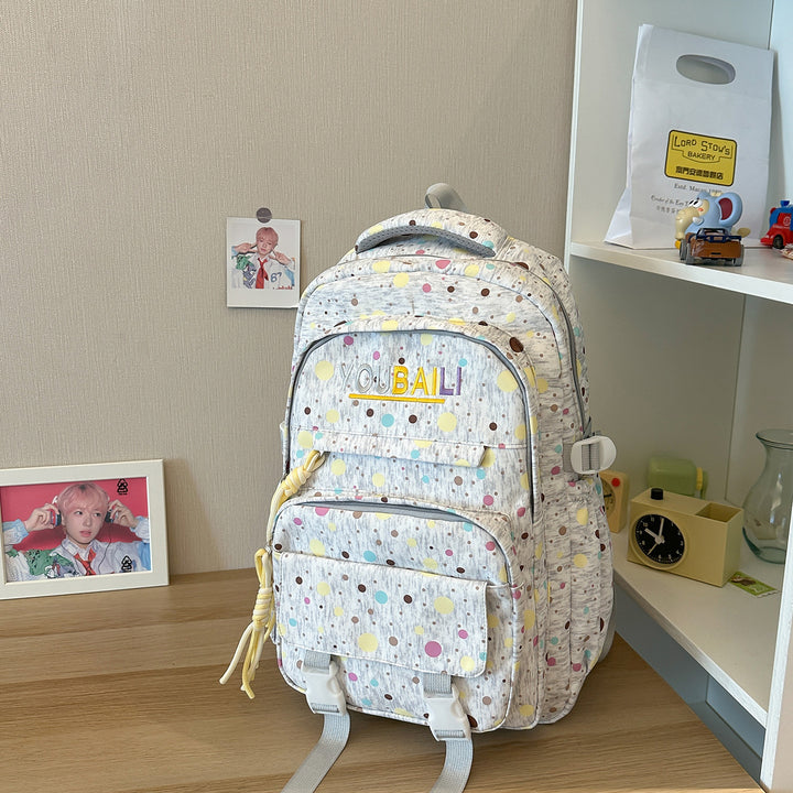Playful Polka Dot School Backpack Kalsten