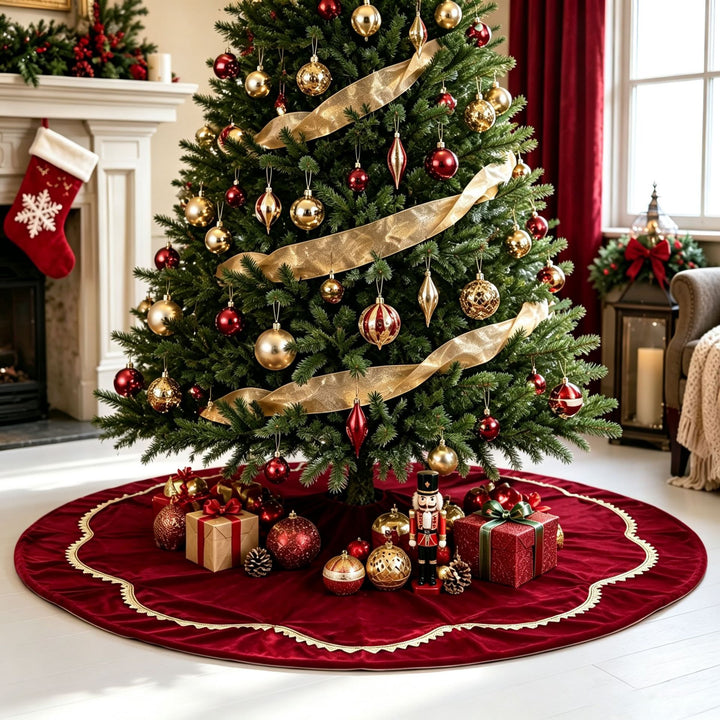 Elegant Velvet Christmas Tree Skirt