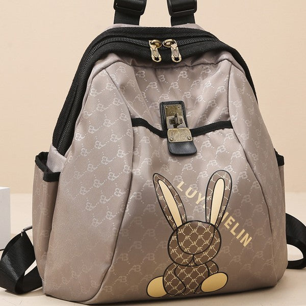 Cute Bunny Print Backpack Kalsten