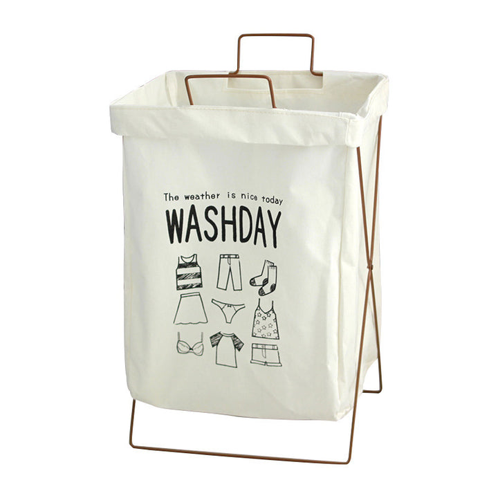 Decorative laundry basket with inspiring quotes Kalsten
