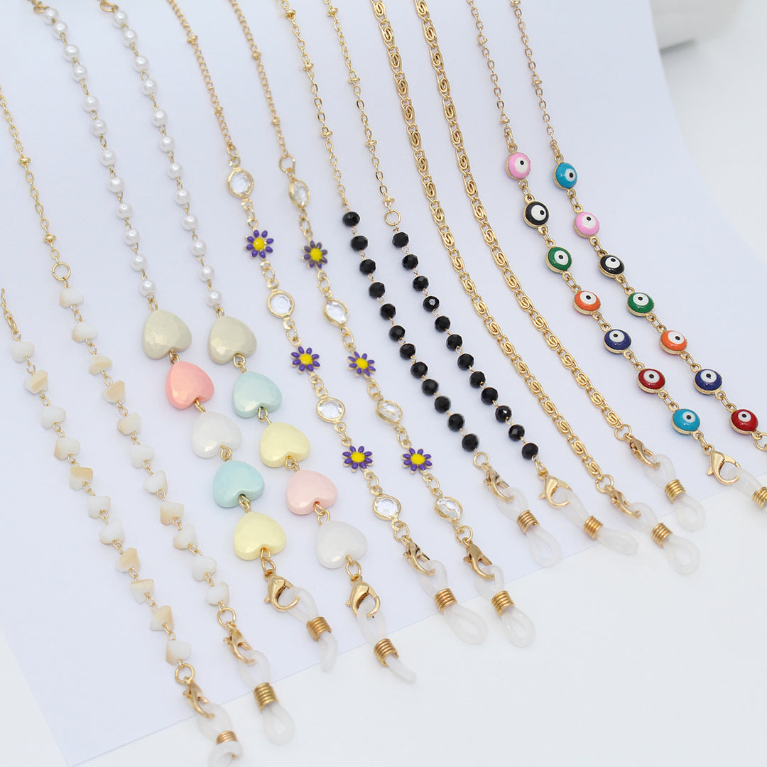 Floral Decorated Eyewear Chain Kalsten