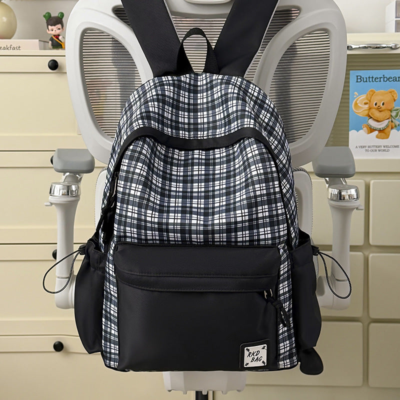 Checked Patterned Backpack Kalsten