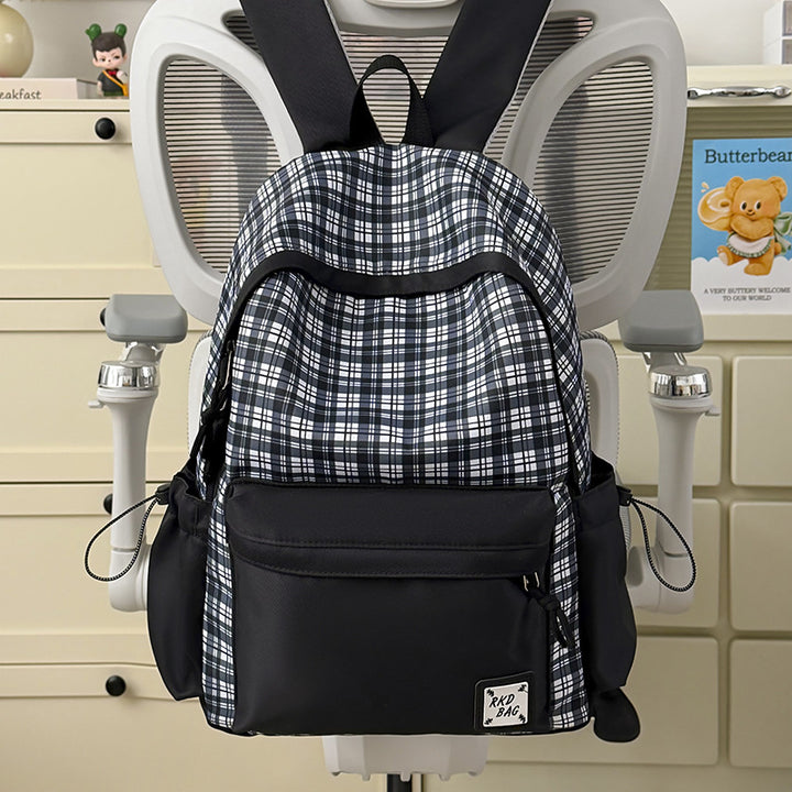 Checked Patterned Backpack Kalsten