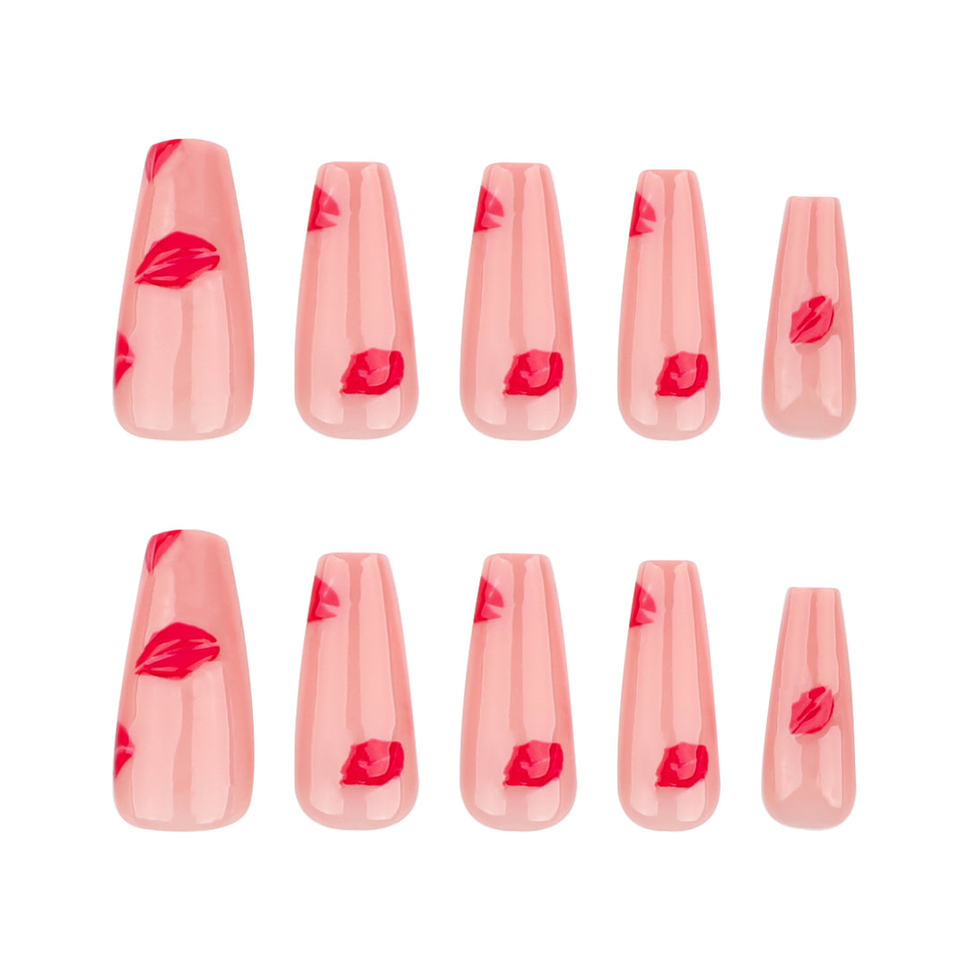 Artful Nail Extensions with Lip Design Kalsten