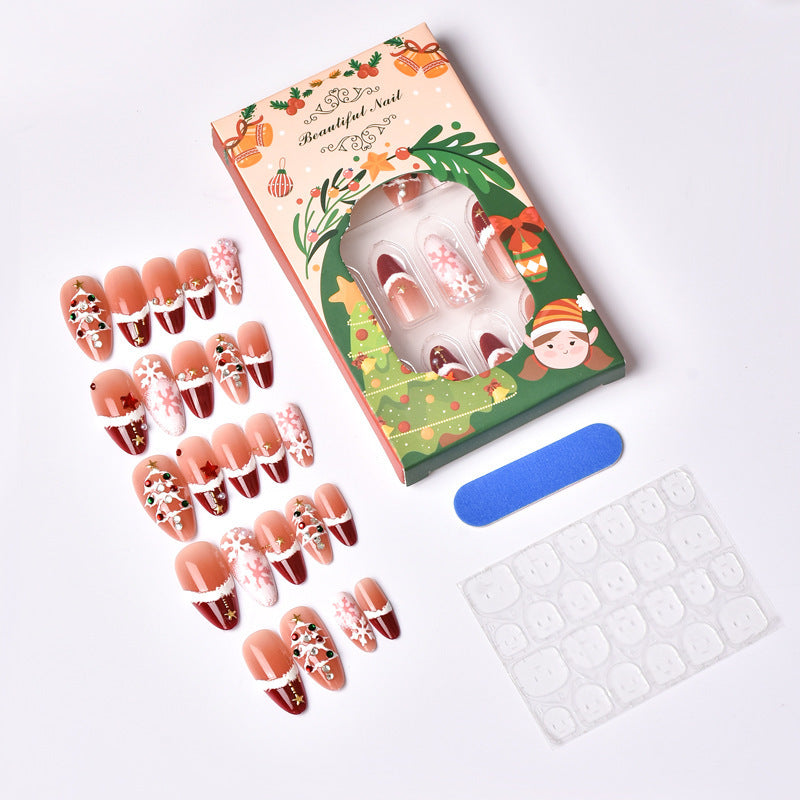 Festive artificial nails with Christmas design Kalsten