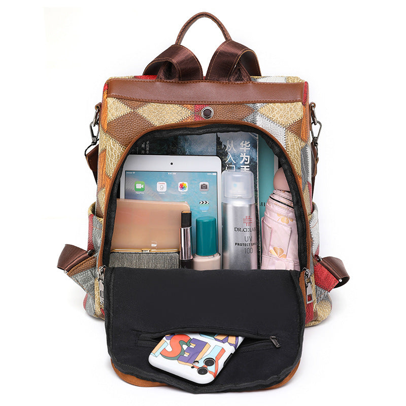 Geometric Patterned Stylish Backpack Kalsten