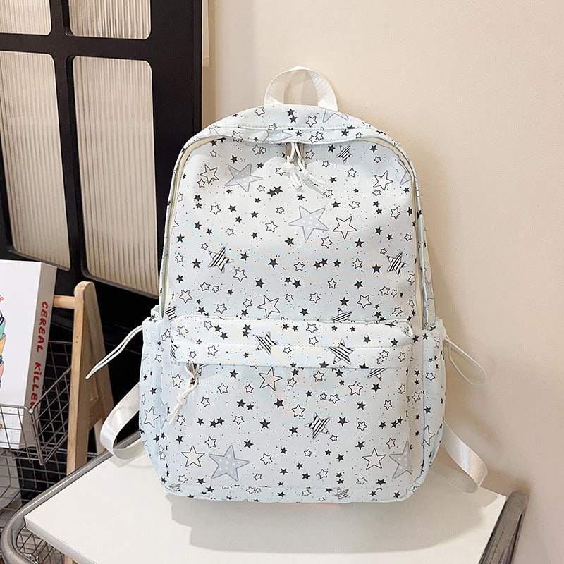 Star Print Spacious Backpack Kalsten