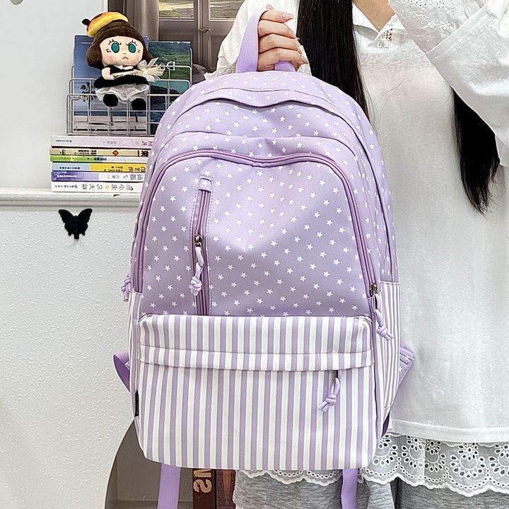 Stylish Star-Printed Large Capacity Backpack Kalsten