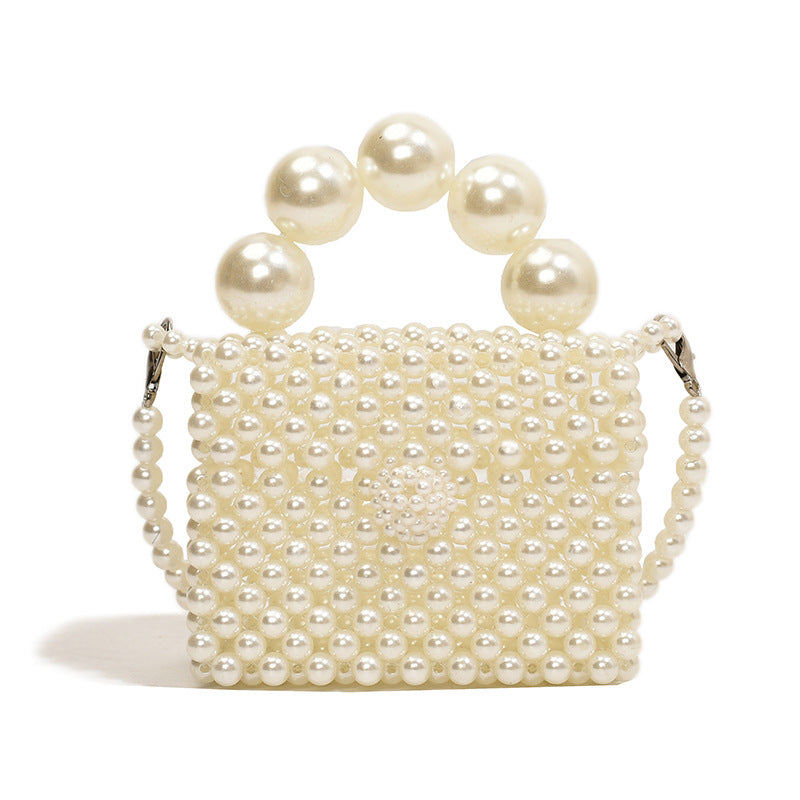 Pearl-Embellished Evening Handbag