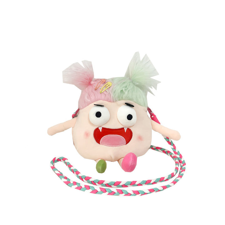 Cute Plush Monster Crossbody Bag