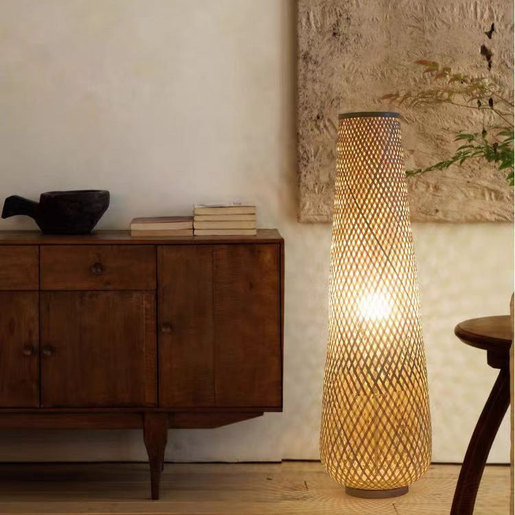 Artistic Rattan Floor Lamp