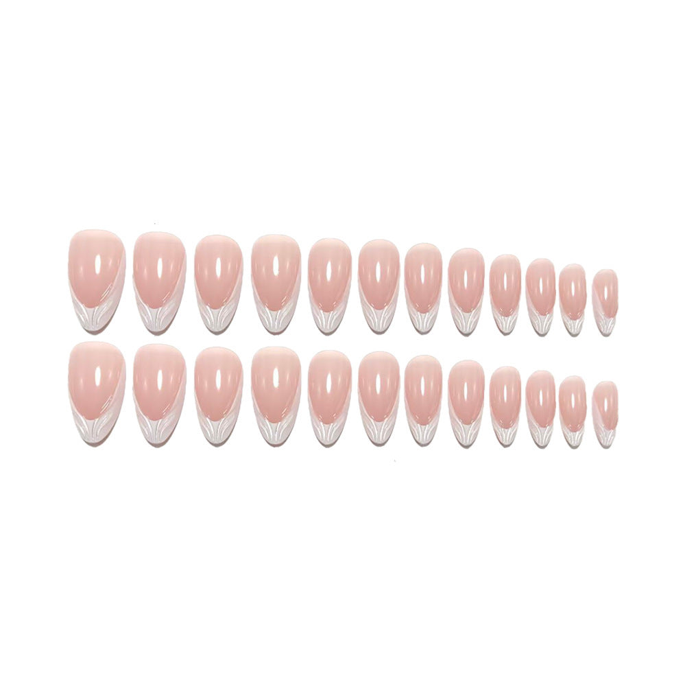 Artificial nails in elegant French lace design Kalsten