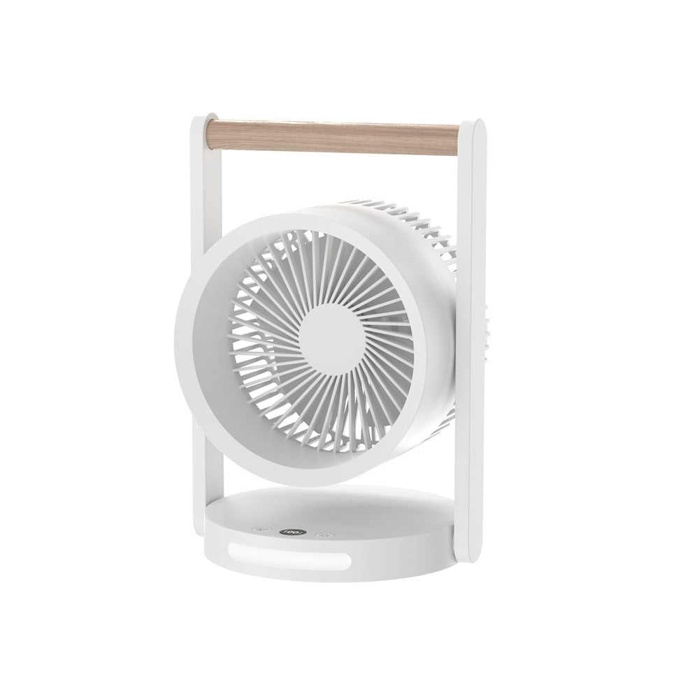 Women Portable Stand Fan with Wooden Handle Kalsten