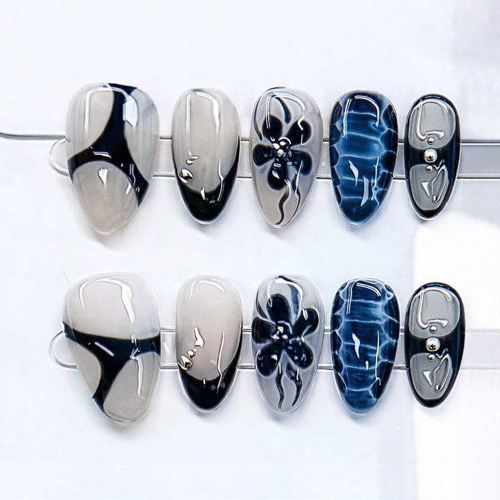 Artistic Contemporary Press-On Nail Set