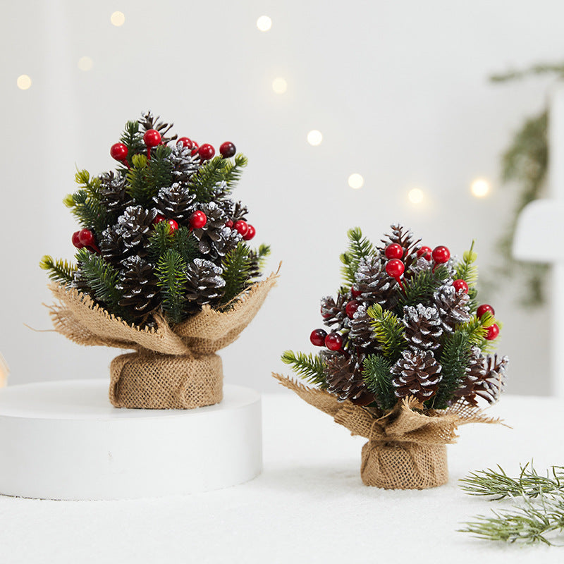 Artificial Snowy Pine Centerpiece