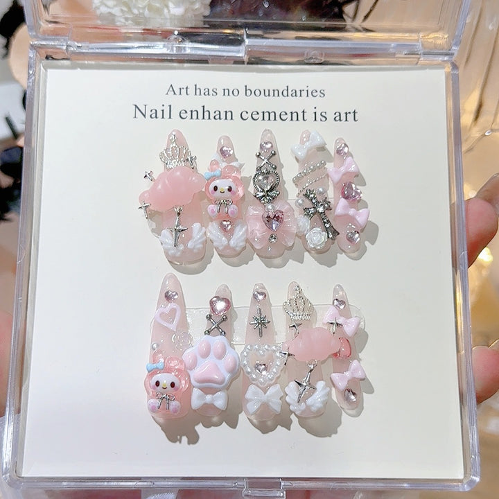 Whimsical Character-Themed 3D Nail Art Set
