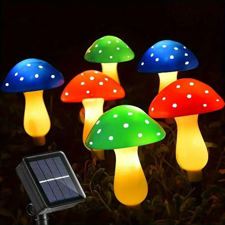 Whimsical Mushroom LED Stake String Lights For Garden Pathway With Weatherproof Design Kalsten