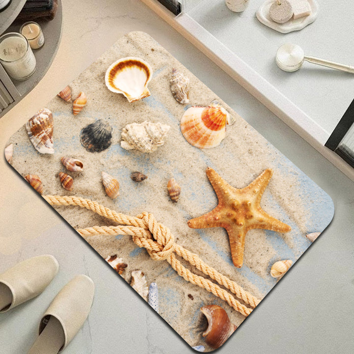 Coastal-Themed Decorative Bath Mat Kalsten