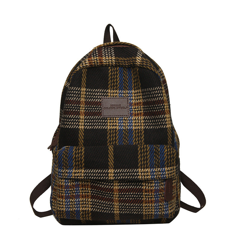 Stylish Plaid Backpack Kalsten