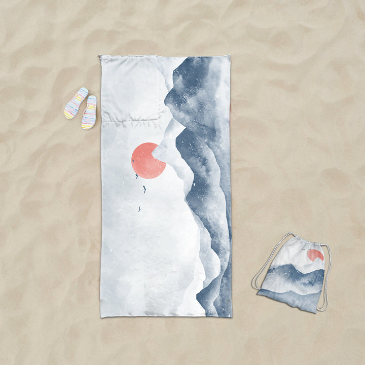 practical beach towel with integrated tote bag design Kalsten