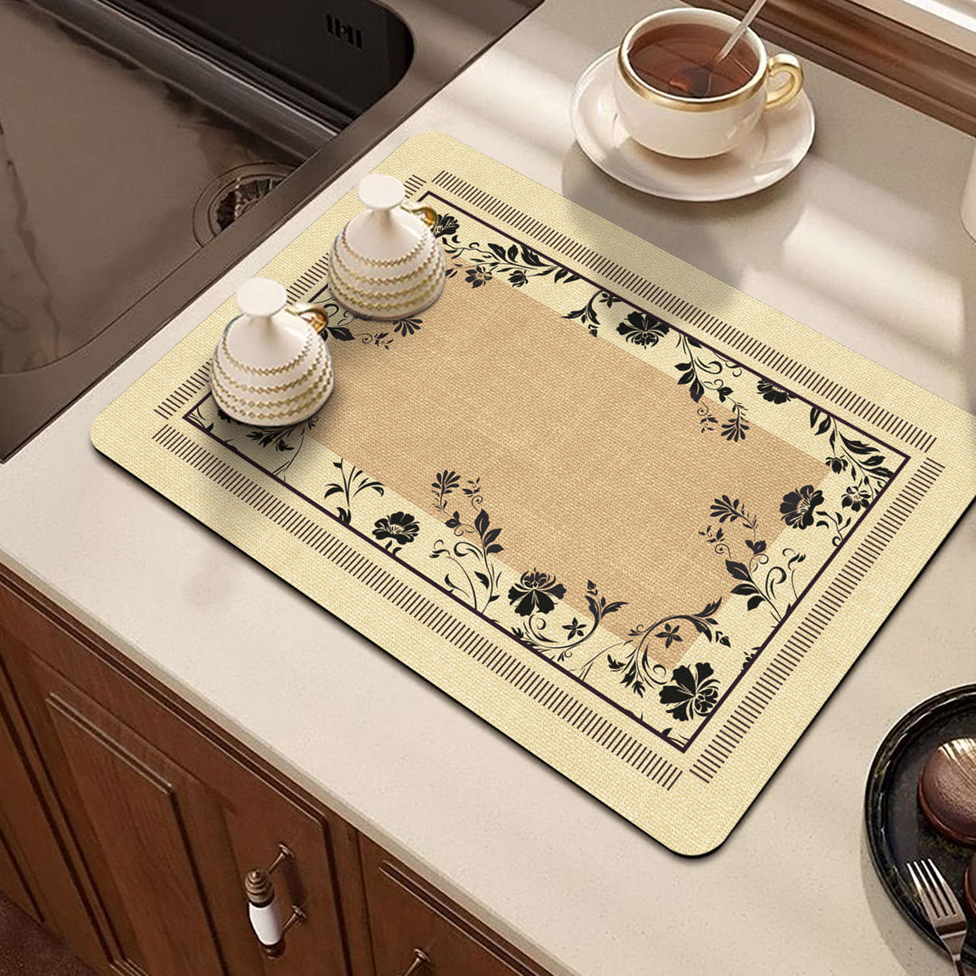 Elegant Floral Print Table Mat