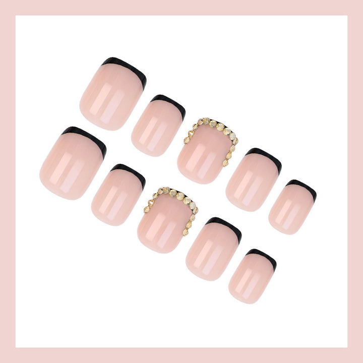 Luxury Acrylic Nail Set with Glitter and Detailed Designs Kalsten