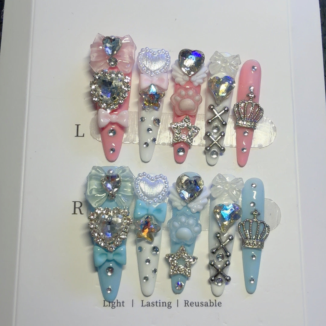Decorative Rhinestone Embellished Hair Clips