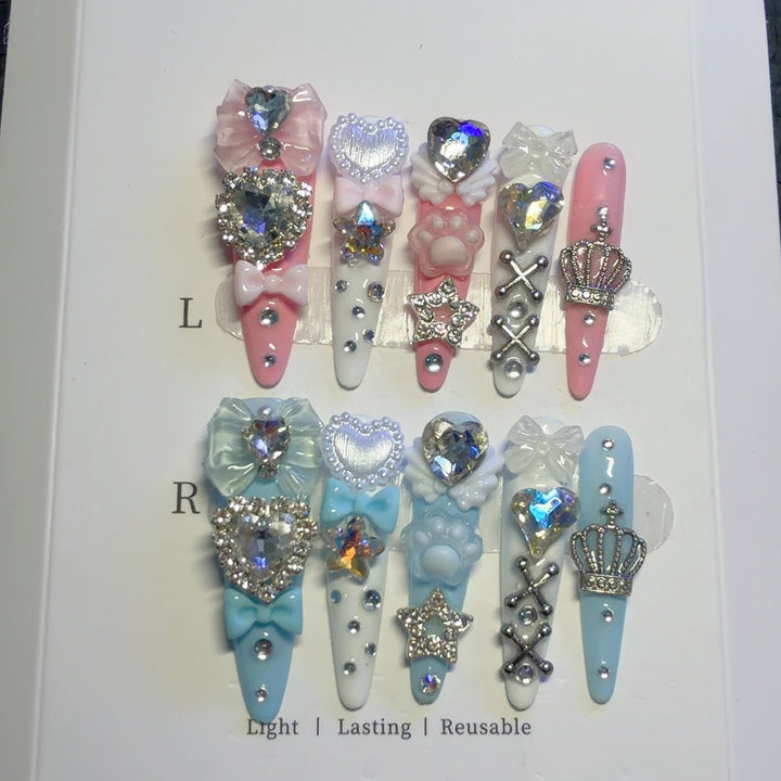 Decorative Rhinestone Embellished Hair Clips