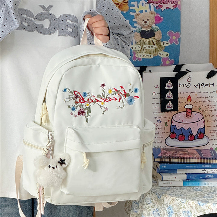 Stylish Embroidered Multi-Pocket Backpack Kalsten