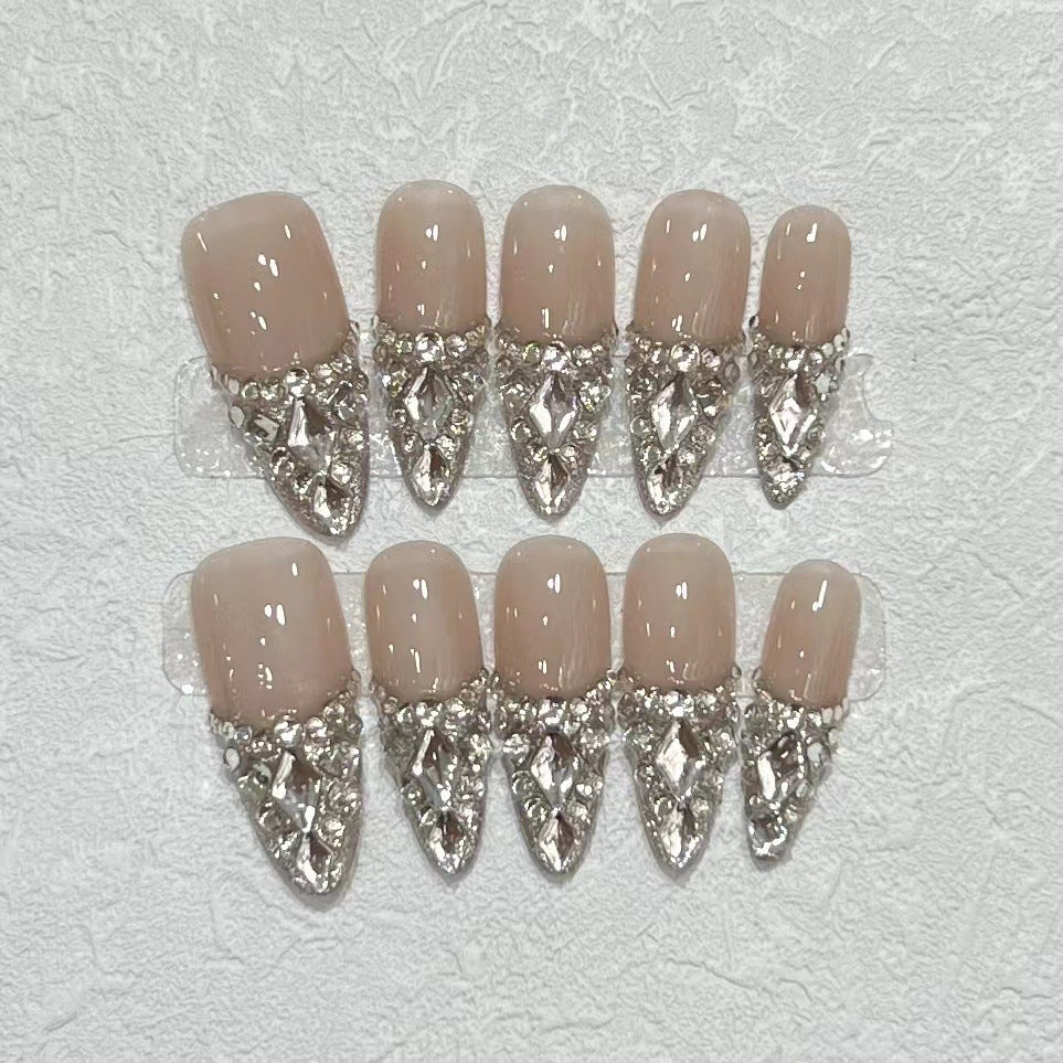 Rhinestone Stiletto Press-On Nail Set Kalsten