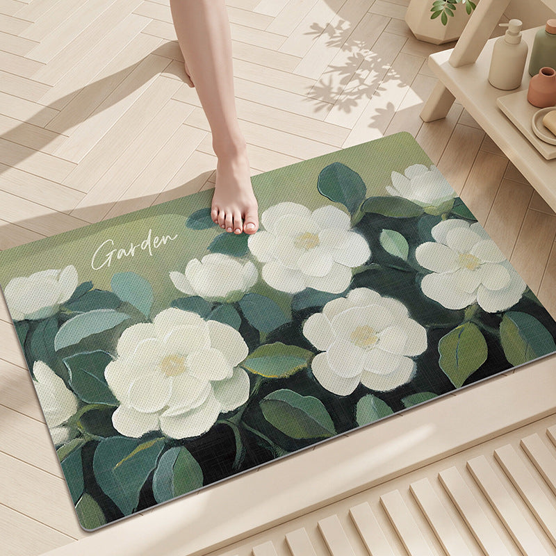Floral Non-Slip Bath Mat Kalsten