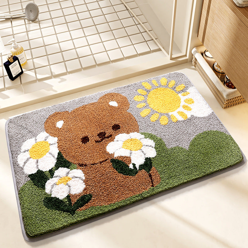 Cute Cat-Themed Bath Mat Kalsten