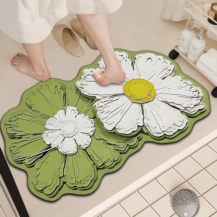 Luxurious Floral Design Bath Mat Kalsten