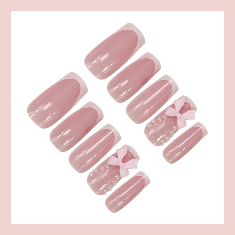 Acrylic nail set with trendy 3D decorations and elegant accents Kalsten