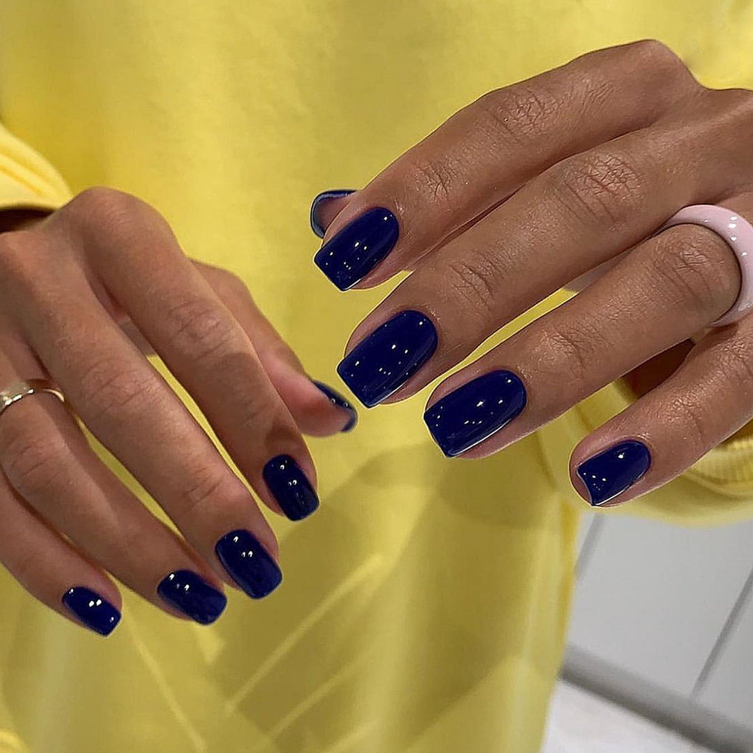 Glossy Long Square Nail Extensions Kalsten