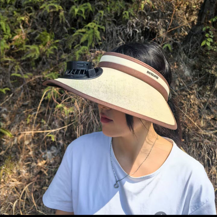 Sun protection visor with solar powered fan Kalsten