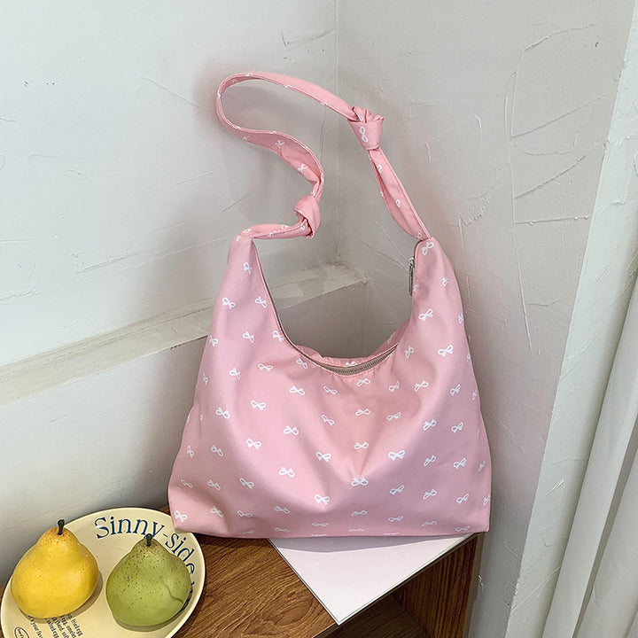 Stylish Bow-Handle Hobo Bag